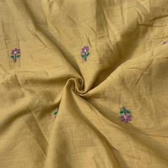 Cotton with embroidery work fabric