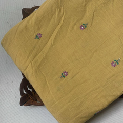 Cotton with embroidery work fabric