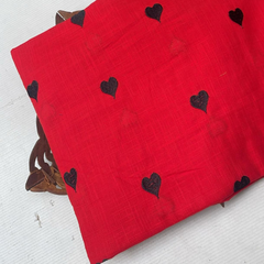 Cotton with embroidery work fabric