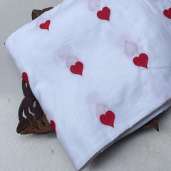 Cotton with embroidery work fabric