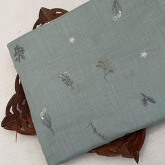 Cotton with embroidery work fabric