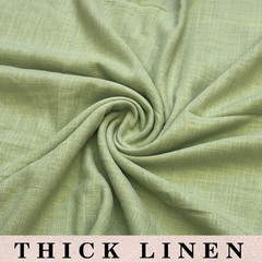 Linen Pista Green Fabric