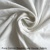 Men Shirts Cotton Gauze Double Layer fabric