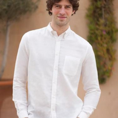 Men Shirts Cotton Milky White Poplin fabric