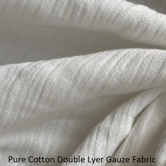 Men Shirts Cotton Gauze Double Layer fabric