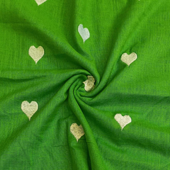 Cotton with embroidery work fabric