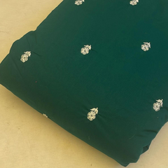 Cotton with embroidery work fabric