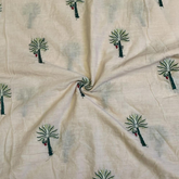 Cotton with embroidery work fabric