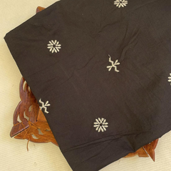 Cotton with embroidery work fabric