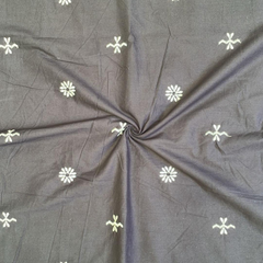 Cotton with embroidery work fabric