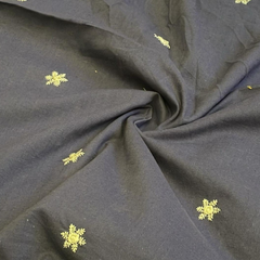 Cotton with embroidery work fabric