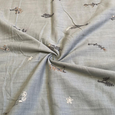 Cotton with embroidery work fabric