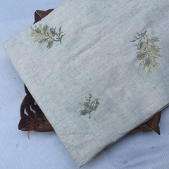 Cotton with embroidery work fabric