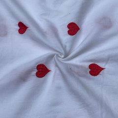 Cotton with embroidery work fabric