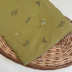 Cotton with embroidery work fabric