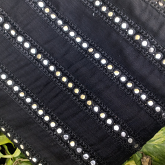 Georgette with embroidery work fabric