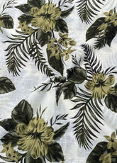 Linen Slub Cotton Printed Fabric
