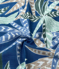 Linen Slub Cotton Printed Fabric