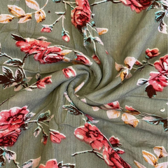 Rayon Crep Printed Fabric