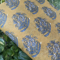 Kota Doria Cotton Printed Fabric