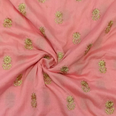 Georgette with embroidery work fabric