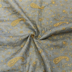 Georgette with embroidery work fabric