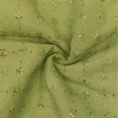 Georgette with embroidery work fabric