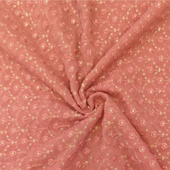Georgette with embroidery work fabric