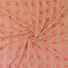Georgette with embroidery work fabric