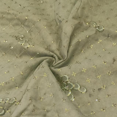Georgette with embroidery work fabric