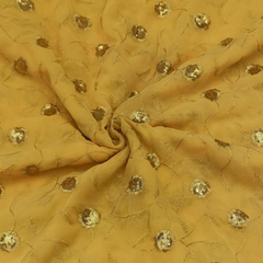 Georgette with embroidery work fabric