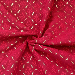 Georgette with embroidery work fabric