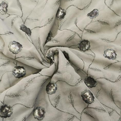 Georgette with embroidery work fabric