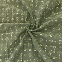 Georgette with embroidery work fabric