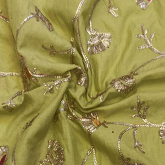 Georgette with embroidery work fabric