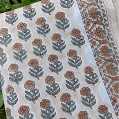 Hand block printed cotton