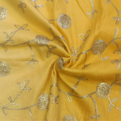 Georgette with embroidery work fabric