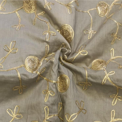 Georgette with embroidery work fabric