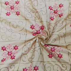 Georgette with embroidery work fabric