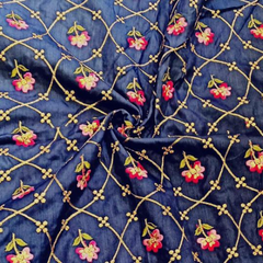 Georgette with embroidery work fabric