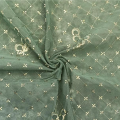 Georgette with embroidery work fabric