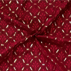 Georgette with embroidery work fabric