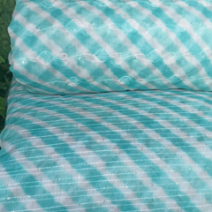 Chanderi silk Fabric with Embroidery Work