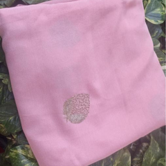 Chinon silk Fabric with Embroidery Work