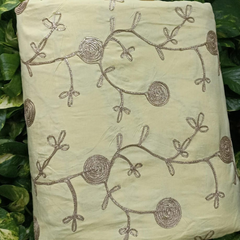 Cotton with embroidery work fabric