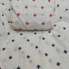 Cotton with embroidery work fabric