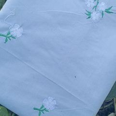 Cotton with embroidery work fabric