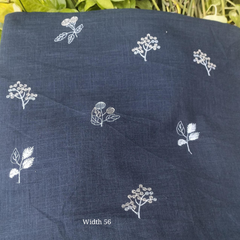 Cotton with embroidery work fabric