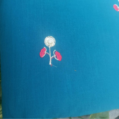 Cotton with embroidery work fabric