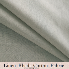 Linen Khadi Cotton Light Gray Fabric